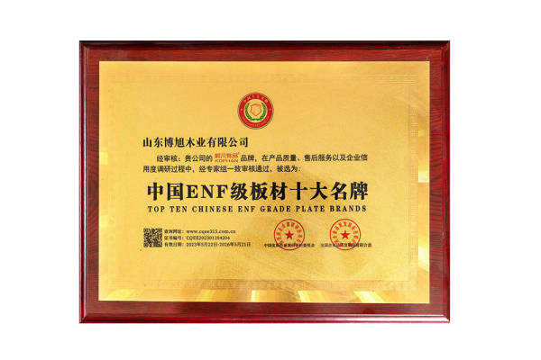 中国ENF级板材十大名牌